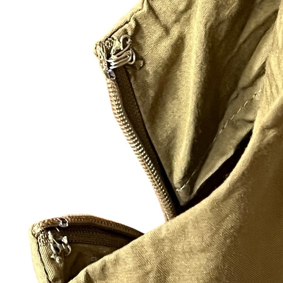 Frank and Oak Green/Brown Midi Sleeveless Dress - Large - Picture 6 of 11